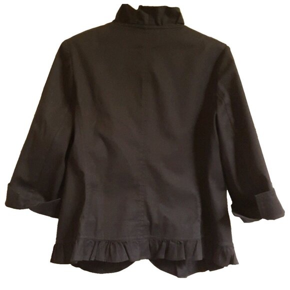 Talbots Ruffled Cotton Blend Jacket - Picture 3 of 9